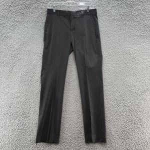 Banana Republic Black Polka Dot Straight Leg Pants